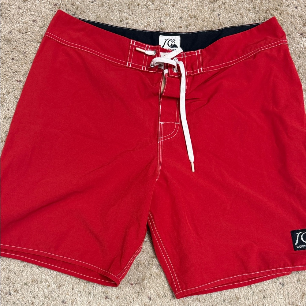 Quiksilver Men’s Bright Red Swim Board Shorts